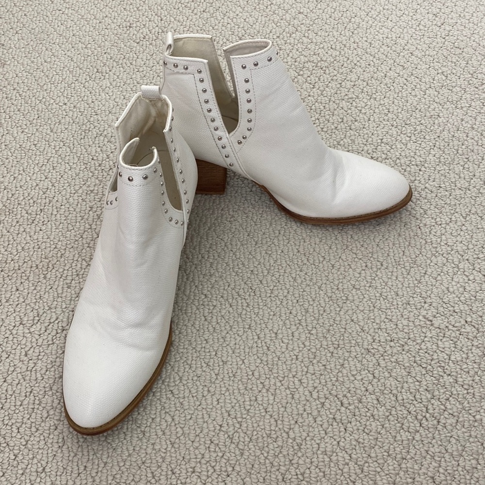 Rhinestone White Cowboy Booties